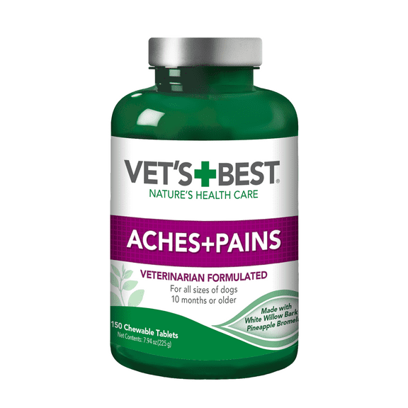 Vets Best Aches & Pains Relief Supplements for Dogs - 8oz. - 150 Chewable Tablets