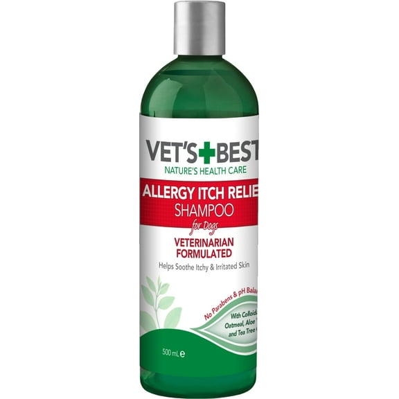 Vet's Best Allergy Itch Relief Dog Shampoo | Cleans and Relieves Discomfort from Seasonal Allergies | Gentle Formula | 16 Oz