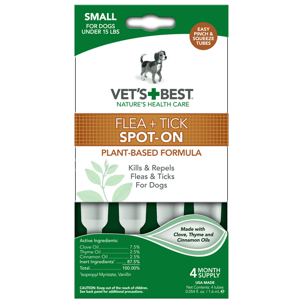 Vet's Best Flea and Tick Spoton Drops Topical Treatment for Dogs, USA