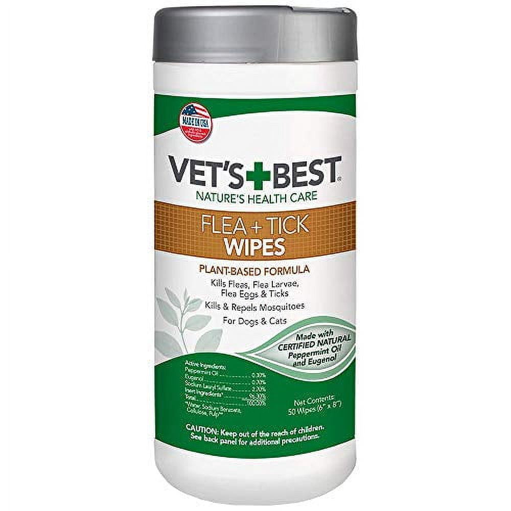 Vet s Best Flea and Tick Wipes for Dogs and Cats Targeted Flea