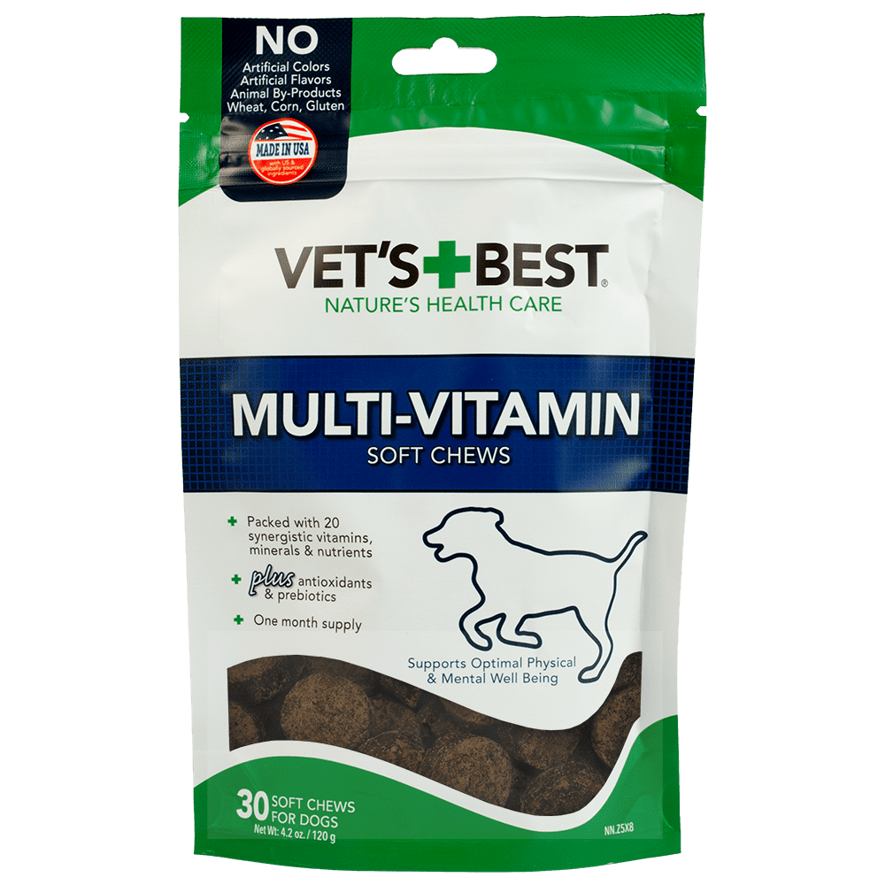 Vet's Best Multi-Vitamin Soft Chews Dog Supplements, 30 Day Supply