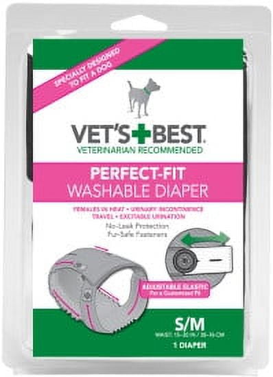 Vet's Best Perfect Fit Washable Female Dog Diaper, S/M, 1Ct.