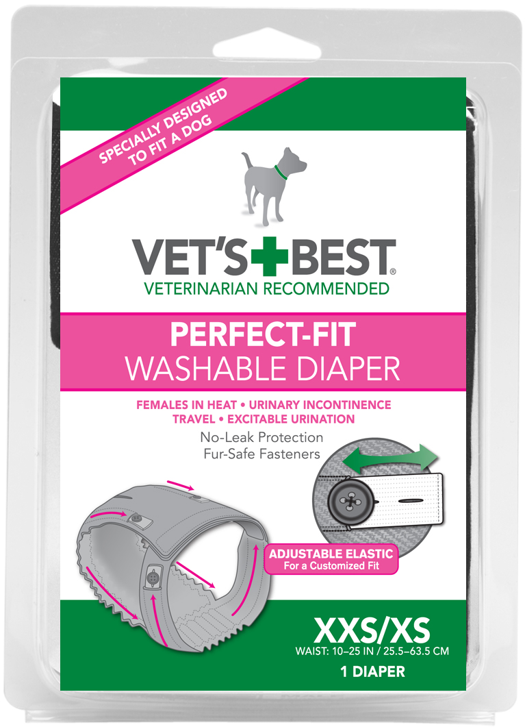Vet's Best Perfect Fit Washable Female Dog Diaper XXS/ XS, 1 count