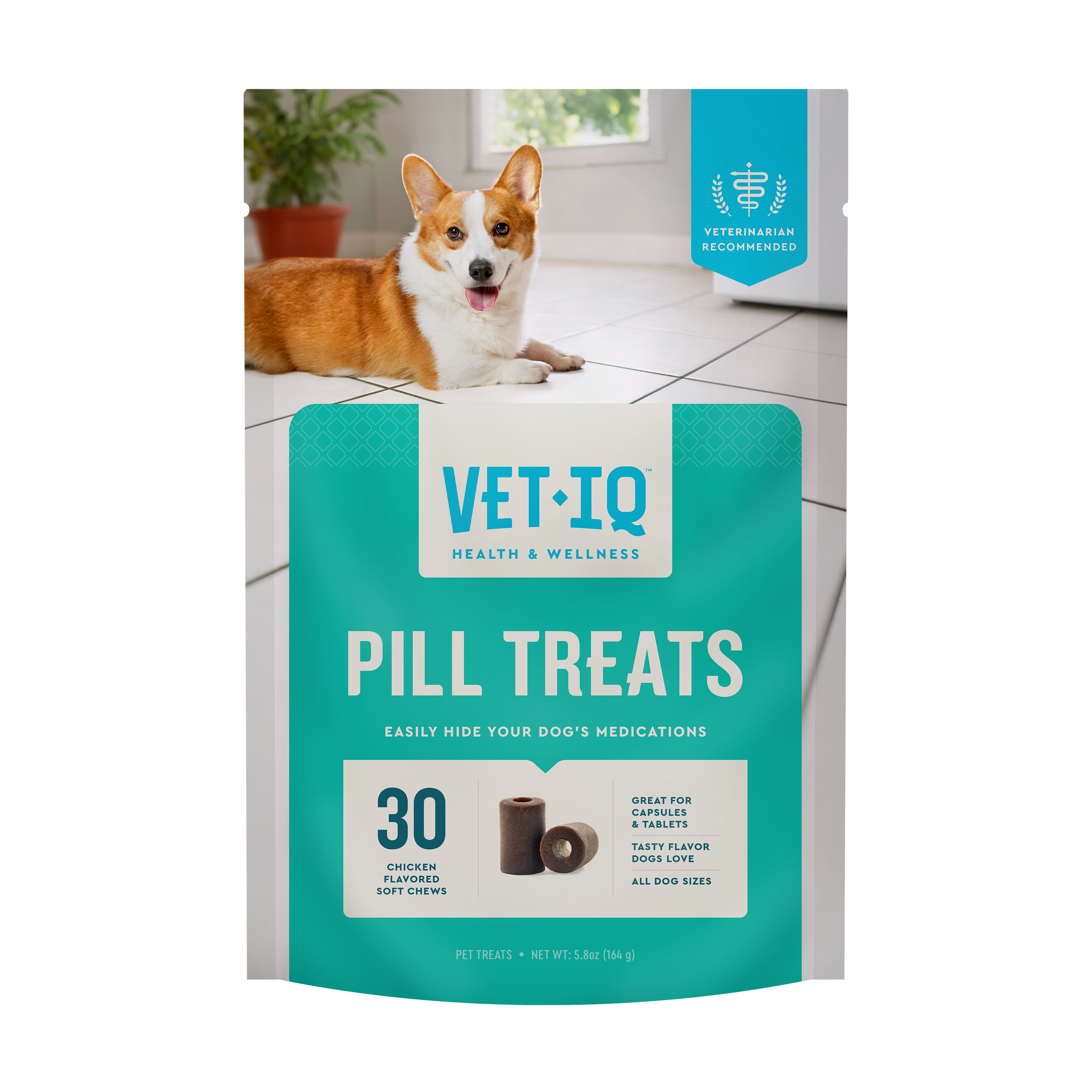 VetIQ Pill Treats Chicken Flavored Soft Chews, 5.8 oz, 30 Count