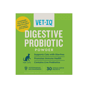 VetIQ Probiotic Cat Powder Supplement for Digestive Health, 30 Packets