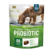 VetIQ Probiotic Supplement for Dogs, Hickory Smoke Flavored Soft Chew, 7.4 oz, 60 Count
