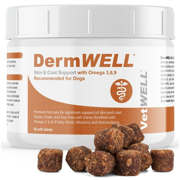 VetWELL Omega 3 Supplement for Dogs with Krill Oil and Astaxanthin, 60 Count