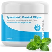 VetWELL Zymadent Cat & Dog Dental Wipes - 50 Count