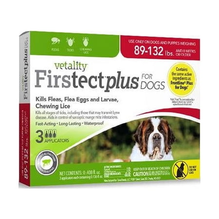 Vetality  89-132 lbs Firstect Plus Dogs 3 Doses