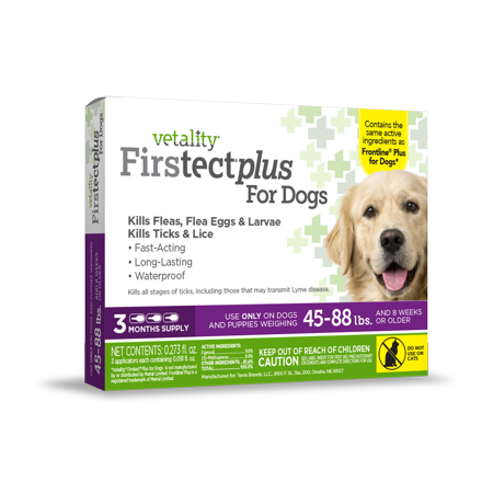 Vetality Firstect Plus For Dogs 45-88 lbs. 3 dose