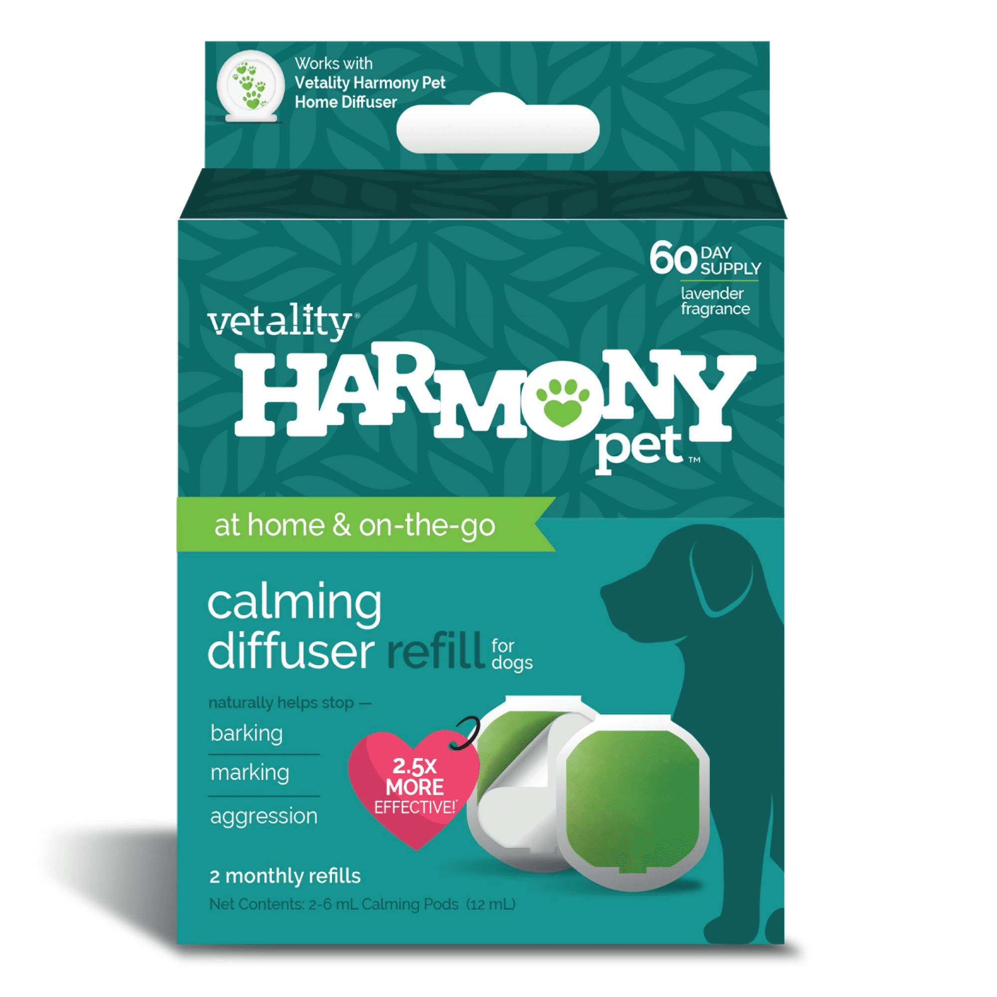 Vetality Harmony Pet Calming Home Diffuser Refills for Dogs 2ct