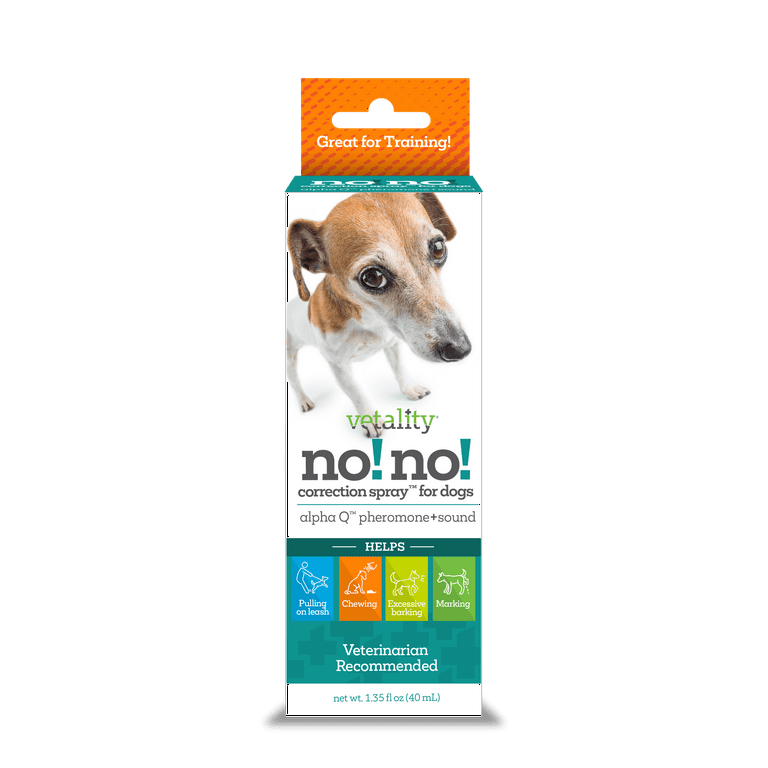 Vetality No No Behavior Correction Spray for Dogs Patatented AlphaQ Pheromone Stops Barking Jumping Food Stealing and Fighting 1.35 Fl Oz Walmart