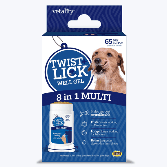 Vetality Twist & Lick 8 in 1 Supplement for Dogs