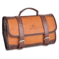 thumbnail image 1 of Vetelli Foldable Hanging Leather Travel Toiletry Bag for Men with 4 Pockets, 1 of 11
