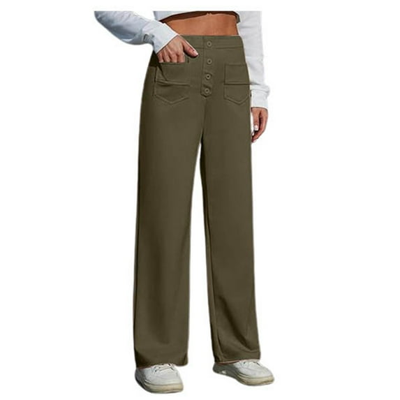 Vetement Femme Ete 2025 Work Clothes for Women under 30 plus Size Pant plus Size Workout Pant Leggings Pants for Women Winter Outdoor Running Gear Women's Work Pants High Elastic Waisted Trous Green S