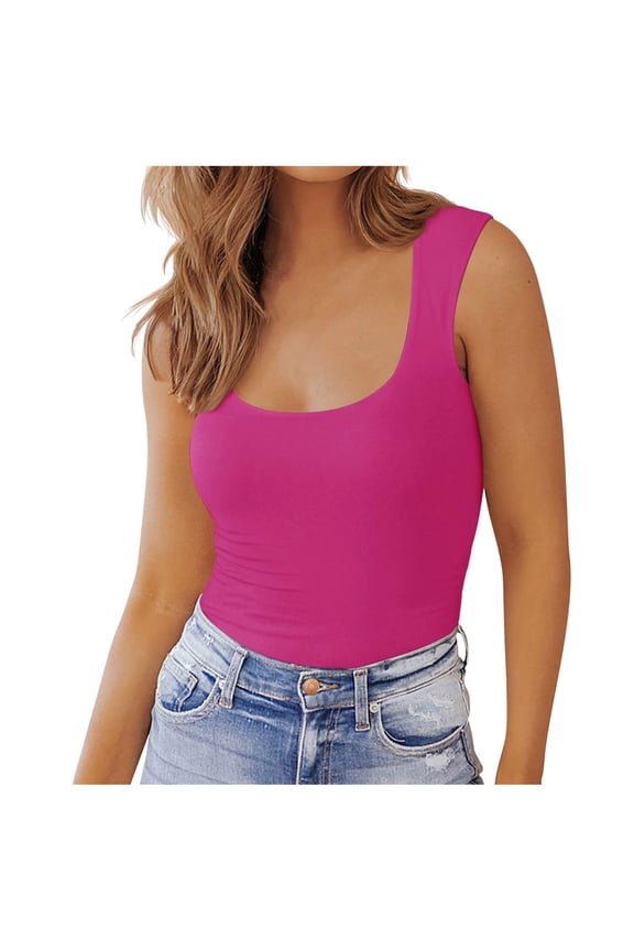 Vetement Femme ete 2025 Women Basic Slim Fit Summer Tops Cute Sleeveless Shirts Tee Shirt Women Graphic Womens Neck Tops Long Sleeve Womens Long Sleeve Tee Solid Shirts Opaque for Short S S