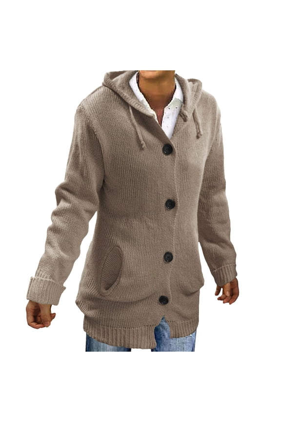 Vetement Femme ete 2025 Women Casual Warm Loose Button Hoodie Knitting Long Tops Blouse Sweater Womens T Shirts Multiple Pack Summer Tops for Women Short Sleeve Burnout Tee Shirts Womens Long XXL