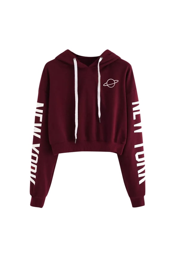 Vetement Femme ete 2025 Womens Autumn Long Sleeve Hoodie Sweatshirt Letters Hooded Pullover Tops Blouse Shirt for Women Casual Summer Women's Casual Shirts Spandex Long Sleeve Shirt Women XL