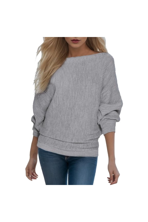 Vetement Femme ete 2025 Womens Long Batwing Sleeve Boat Neck Tunic Tops 2023 Fall Baggy Slouchy Pullover Sweaters Womens Athletic Tee Shirts Workout Shirt Comfy Summer Shirts Women Tops Athletic XXL