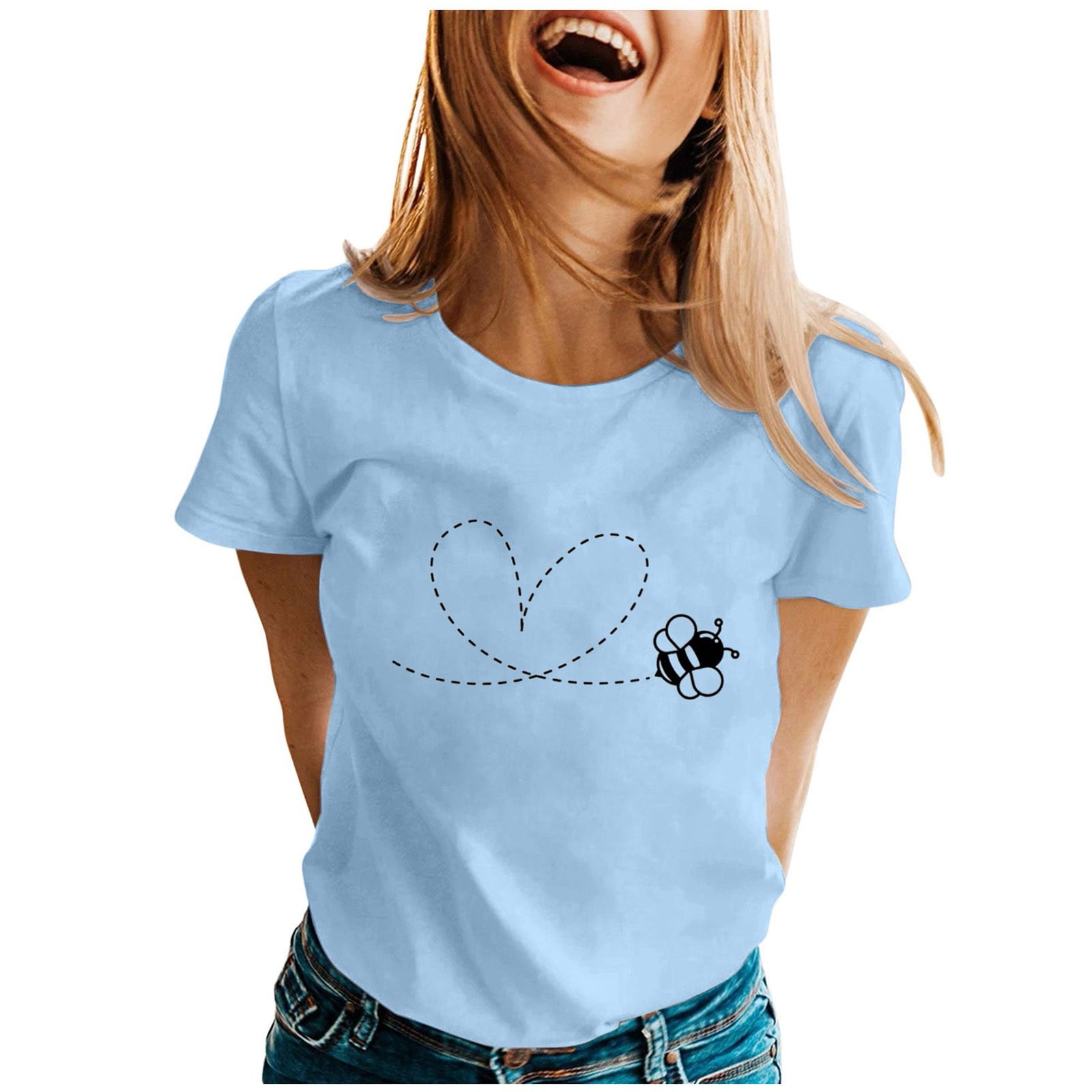 Women's Sunflower Never Give Up T-Shirt - Inspirational Flower Graphic Tee, Short Sleeve Casual Top - View #3