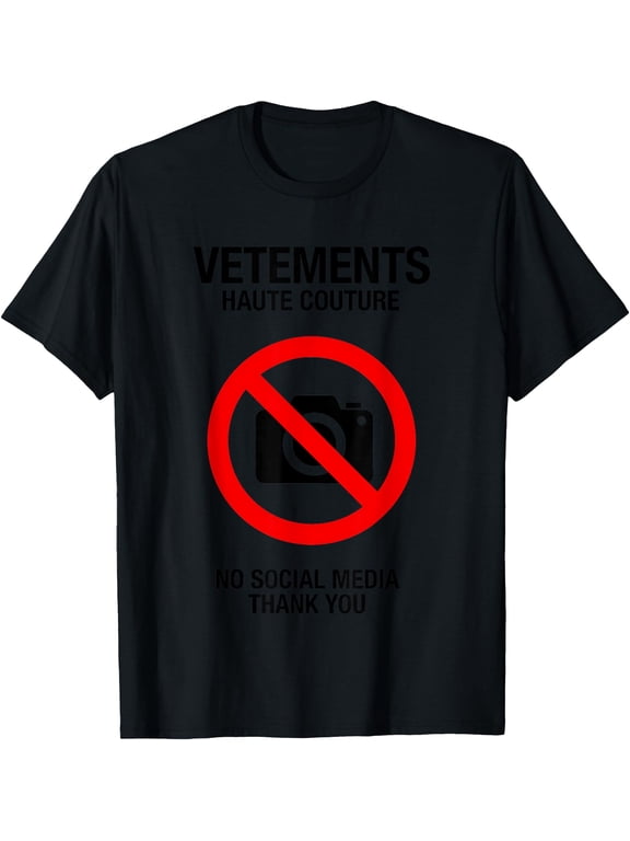 Vetements Haute Couture No Social Media Thank You T-Shirt