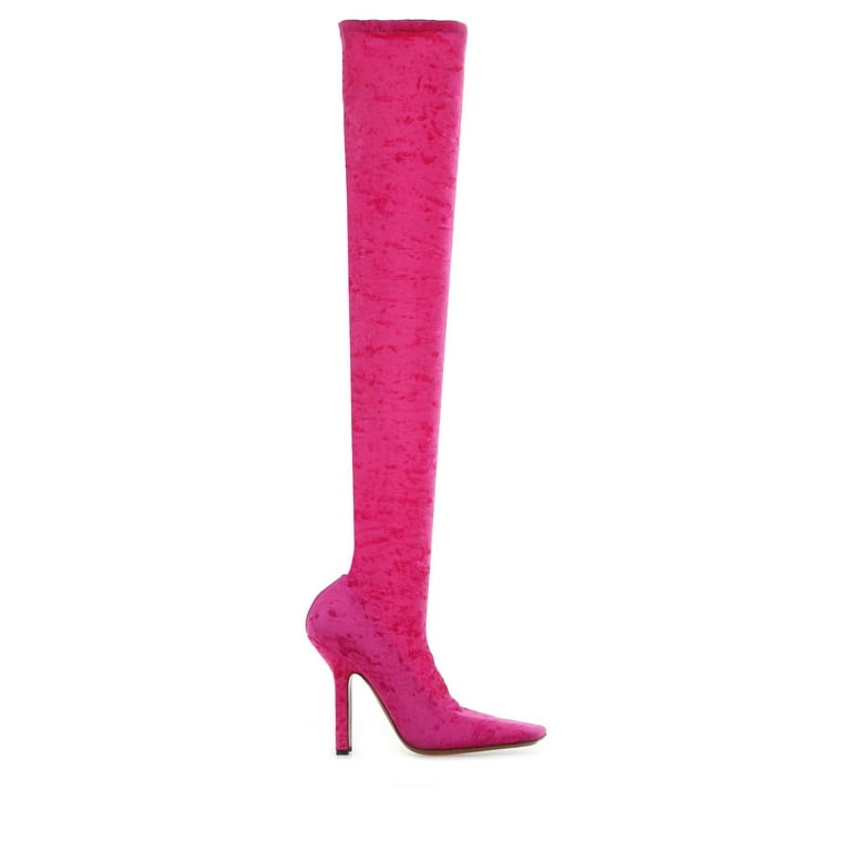 Vetements Woman Fuchsia Chenille Boots Walmart