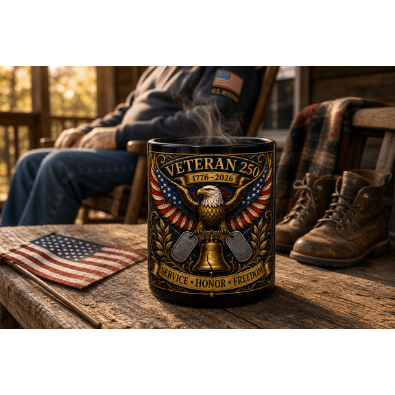 Veteran 250 Mug USA 250 Eagle Flag Design for Military Service Gift