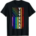 thumbnail image 1 of Veteran American Gay Pride Flag T-Shirt, 1 of 5