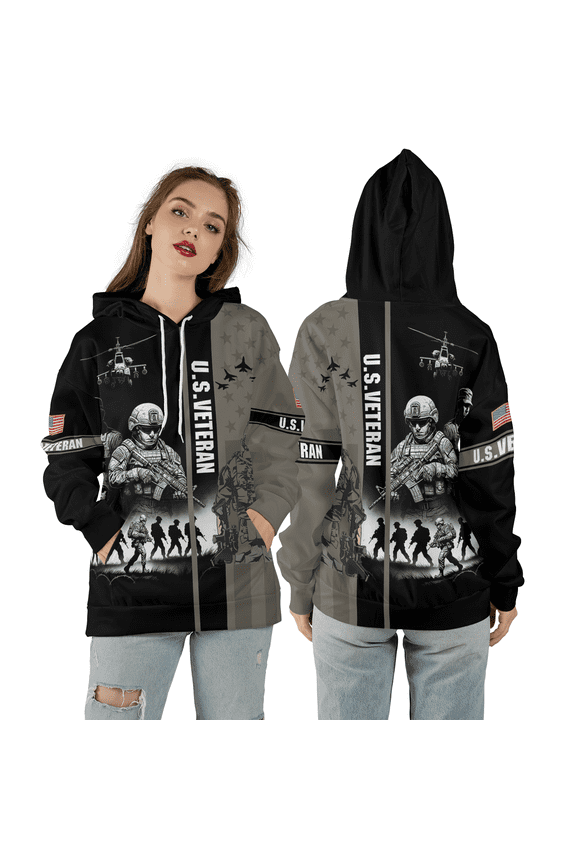 Veteran American Memorial 3D Hoodie, Patriotic Soldier 3D Hoodie Sweatshirt, Pride American Veteran Support All Over Print Hoodie