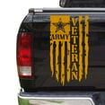 thumbnail image 1 of Veteran Army Retired Distressed American USA US Flag Truck Tailgate Vinyl Decal Compatible with most Pickup Trucks - U.S. Army Sticker USAF USMC US Navy Decal (11" x 20", Golden Yellow), 1 of 8
