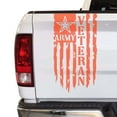 thumbnail image 1 of Veteran Army Retired Distressed American USA US Flag Truck Tailgate Vinyl Decal Compatible with most Pickup Trucks - U.S. Army Sticker USAF USMC US Navy Decal (11" x 20", Coral), 1 of 8