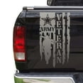thumbnail image 1 of Veteran Army Retired Soldier Distressed American USA US Flag Truck Tailgate Vinyl Decal Compatible with most Pickup Trucks U.S. Army Sticker USAF USMC US Navy Decal (11"x20", Silver Gray (Metallic)), 1 of 8