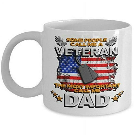 Veteran 11 oz Coffee Mug - Some People Call Me A White Ceramic Gift