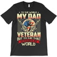 thumbnail image 1 of Veteran Dad Proud Daughter Son Father Thank You Veterans Graphic Unisex T-Shirt U547, Up to 5XL, 1 of 2