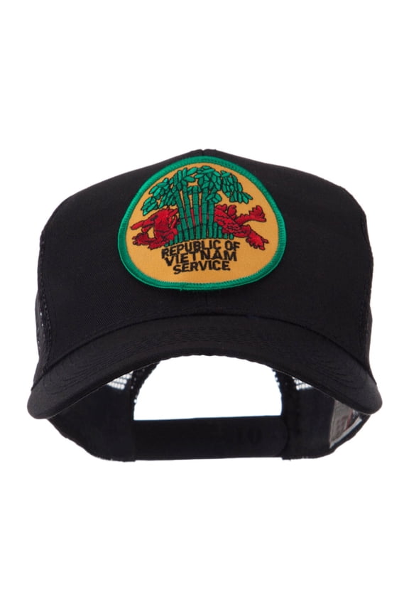 Veteran Embroidered Military Patched Mesh Cap - Rep OSFM