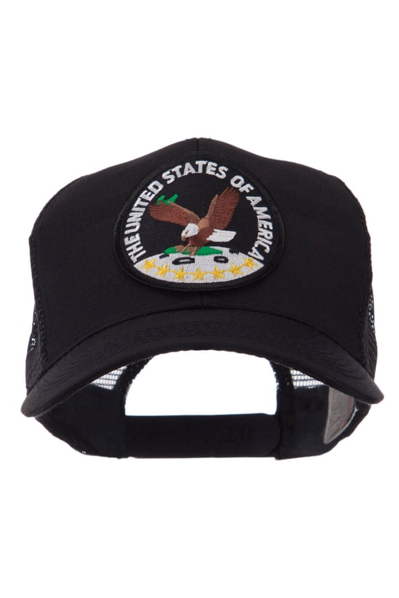 Veteran Embroidered Military Patched Mesh Cap - USA OSFM