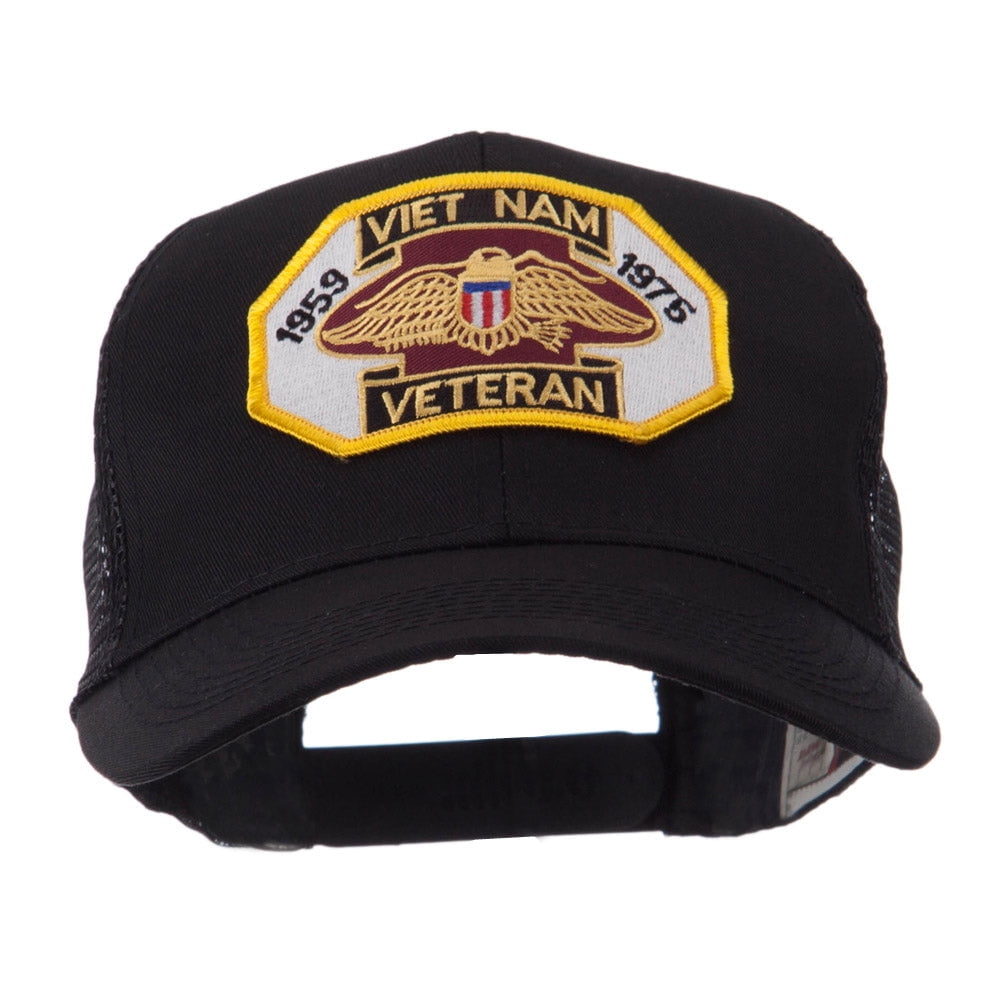 Veteran Embroidered Military Patched Mesh Cap - Viet Vet OSFM - Walmart ...
