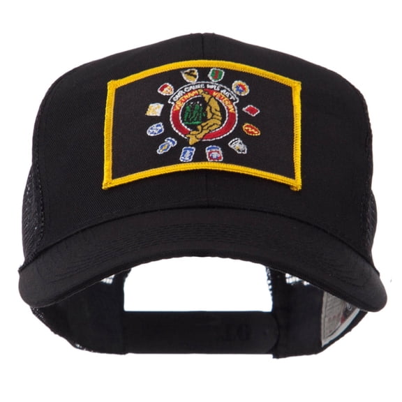 Veteran Embroidered Military Patched Mesh Cap - Vietnam Vet 3 OSFM