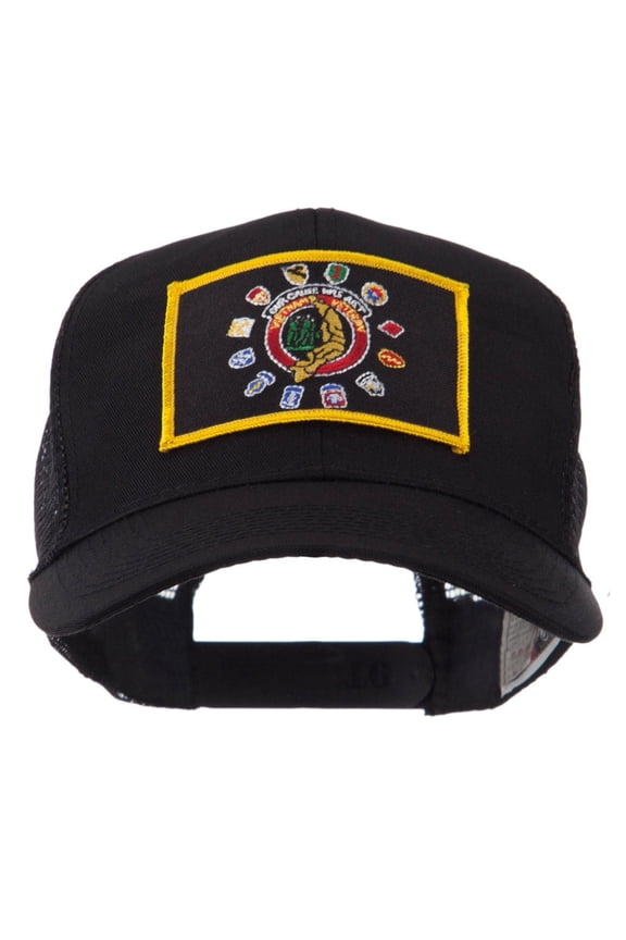 Veteran Embroidered Military Patched Mesh Cap - Vietnam Vet 3 OSFM