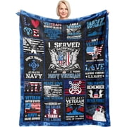 Veteran Gifts for Men, Veteran Gifts, Gifts for Veterans, Veteran Fathers Gifts, Army/Air Force/Navy Veteran Gifts Ideas, Vietnam Veteran Gifts, Veterans Day Gifts, Veterans Blanket Throw 60" X 50"