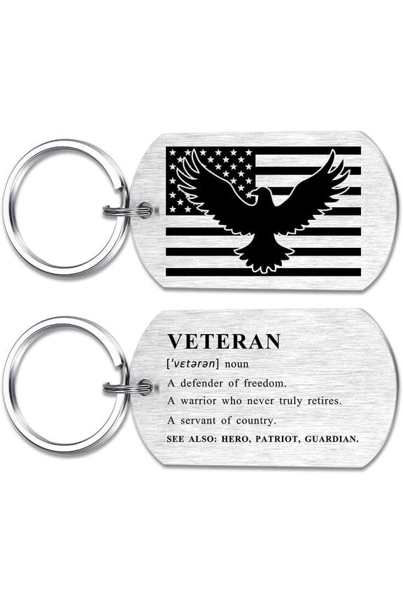 Veteran Gifts for Men Women - American Flag Eagle Keychain - Military Gifts for Veterans, Soldiers, and Patriots - Veterans Day, Christmas, or Retirement Appreciation Gift