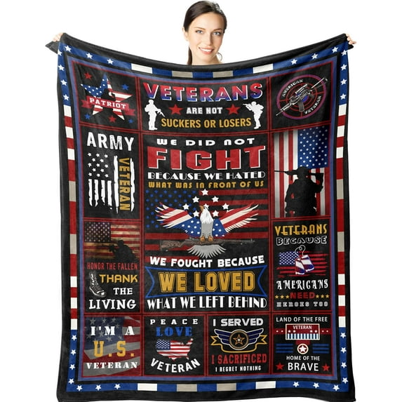 Veteran Gifts - Vietnam Veteran Gifts 60"x50" Blankets - Veteran Gifts for Men - Veterans Gift Ideas for Veterans - Marine Corps Veteran Gifts for Proud Patriotic Veterans Navy Army Air Force