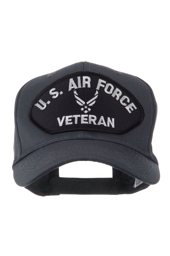 Veteran Military Large Patch Cap - White Air Charcoal OSFM