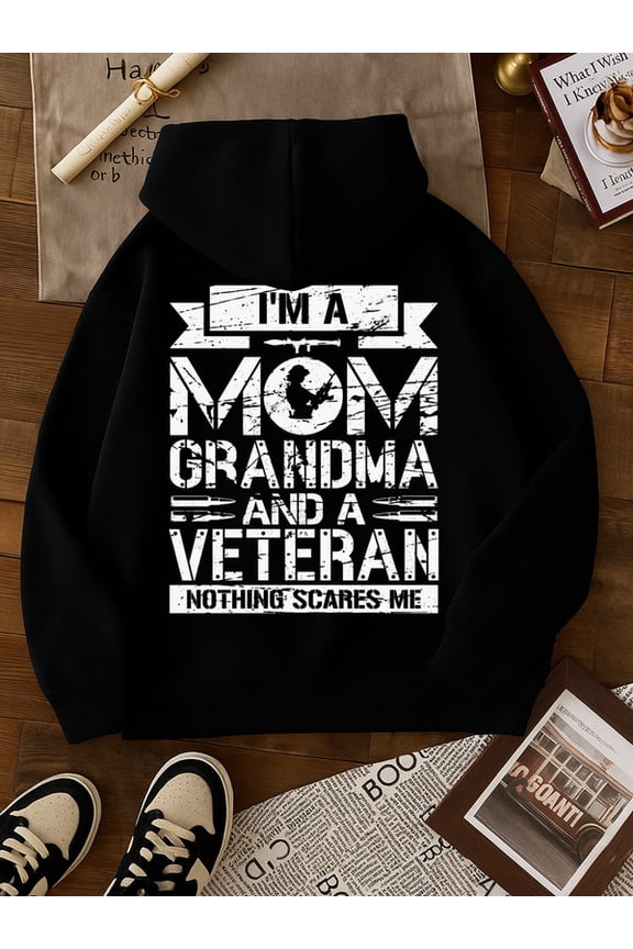 Veteran Mom T-Shirt hoodies Veteran for men regular fit black Spring Summer Outdoor & Home Wear halloween comfortable winter elegant funny vintage for dad army Casual Unisex hoodie