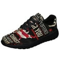 thumbnail image 1 of Veteran Only Two Defining Forces Have Ever Offered To Die For You Jesus ChriStAnd The American flag Veteran Shoes Sneakers Black Size 11.5, 1 of 7