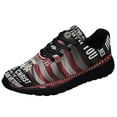 thumbnail image 1 of Veteran Owe To Jesus ChriStand the American flag Veteran Shoes Sneakers Black Size 10, 1 of 7