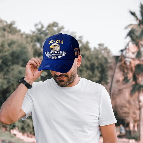 Veteran Pride DD-214 Military Baseball Cap, A Gift for Patriotic Retired Soldiers and Veterans Day
