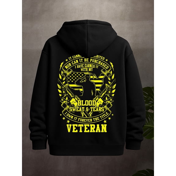 Veteran Pride hoodies Veteran men's sweatshirts black Sweatshirt Streetwear For Winter Fall, As Gifts spring autumn comfortable gift casual graphic army Unique Design Unisex hoodie