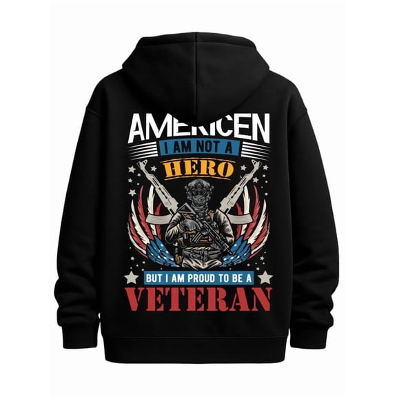 Veteran Pride hoodies men's graphic hoodies black Sweatshirt Streetwear For Winter Fall, As Gifts For Winter Casual Daily Wear autumn clothes hoodies autumn Trendy Unisex hoodie