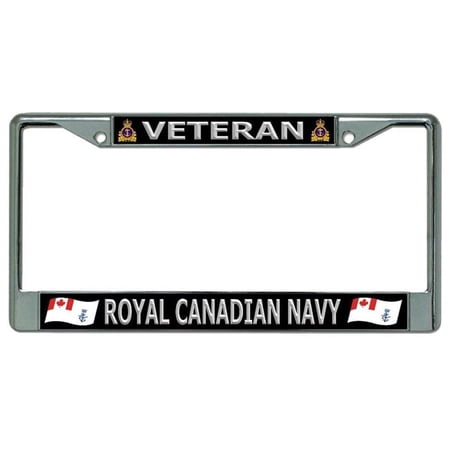 Veteran Royal Canadian Navy Chrome License Plate Frame